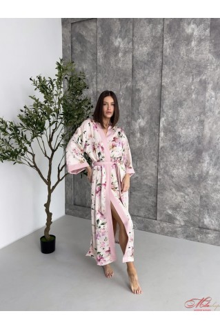 Тонкий длинній халат кимоно Morning Bloom COSY MB1